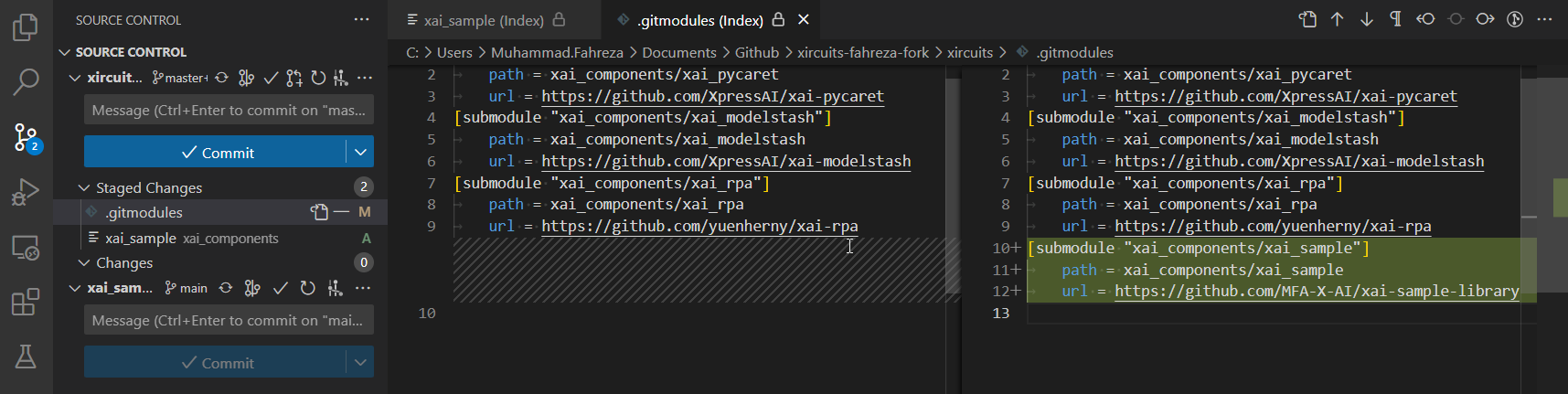 VS Code submodule